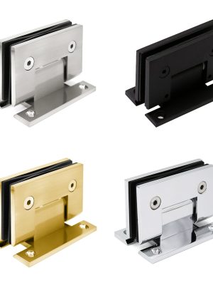 90 Degree H Back plate Wall to Glass Shower Door Hinge