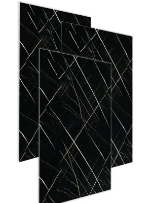 Black Aztec marble sheet 4ft x 9ft x 1/8in