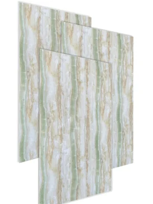 Green Marble Mix PVC Sheet