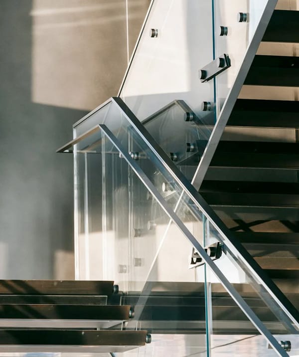 indoor railing make from glass in vancouver and coquitlam