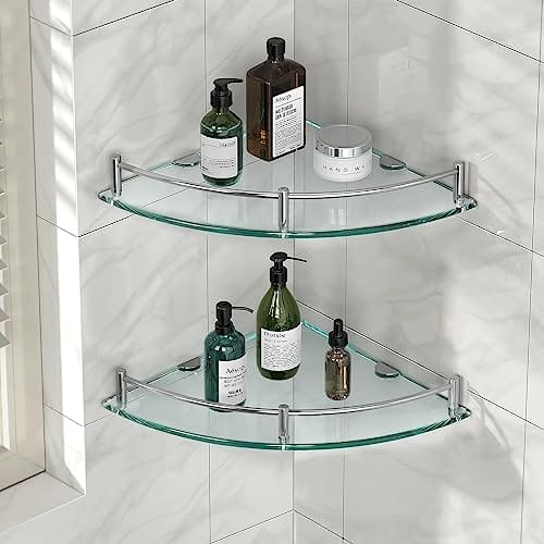 Shower Glass Benches and Shelves