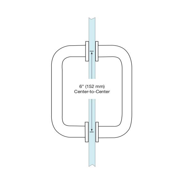 6" round Door handle