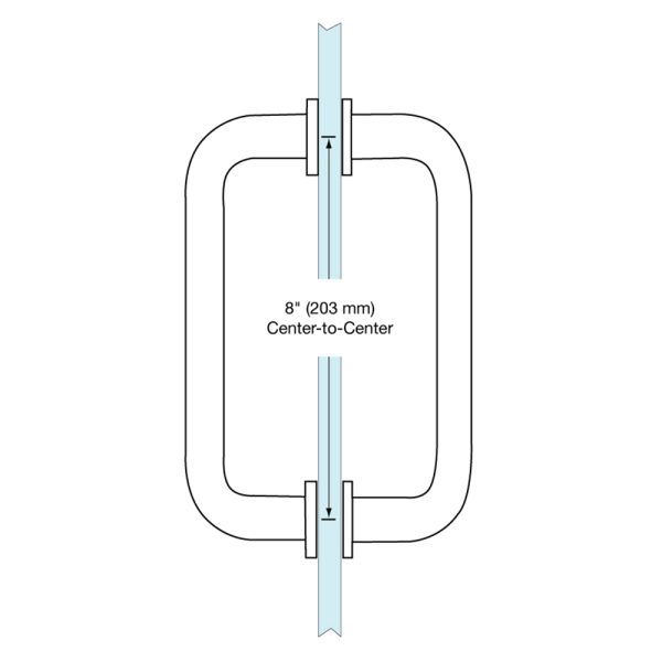 8" round Door handle