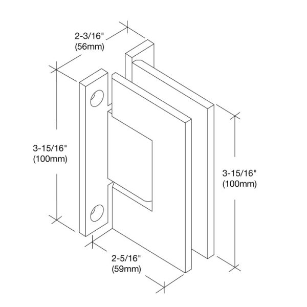 H back Plate Hinges