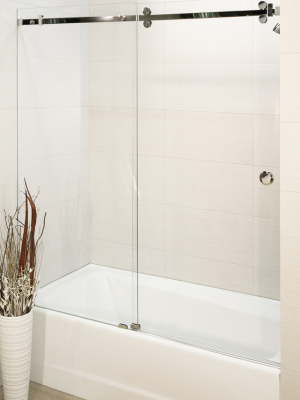 Frameless Sliding Tub Glass Shower Enclosure